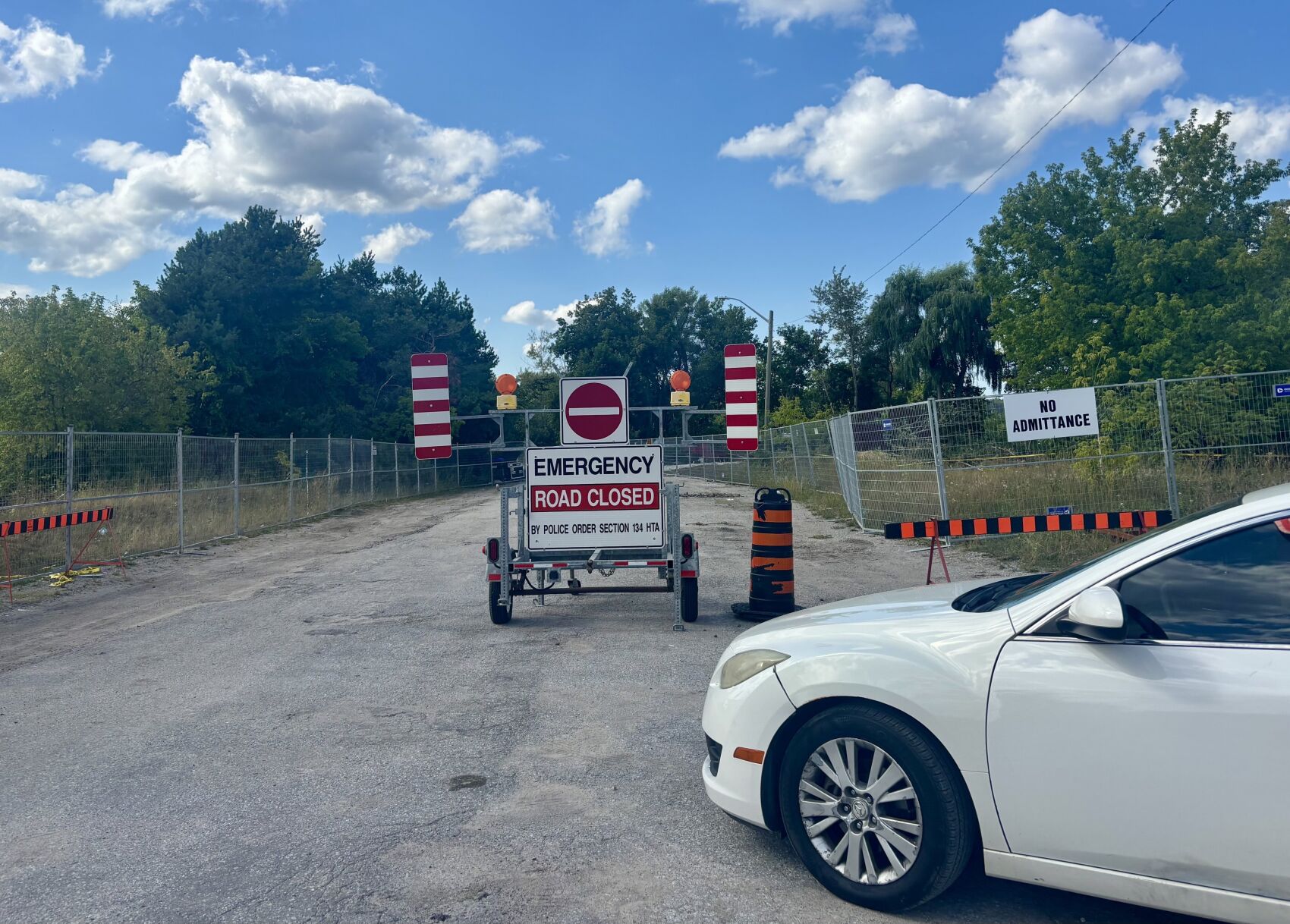 Cordoned off site
